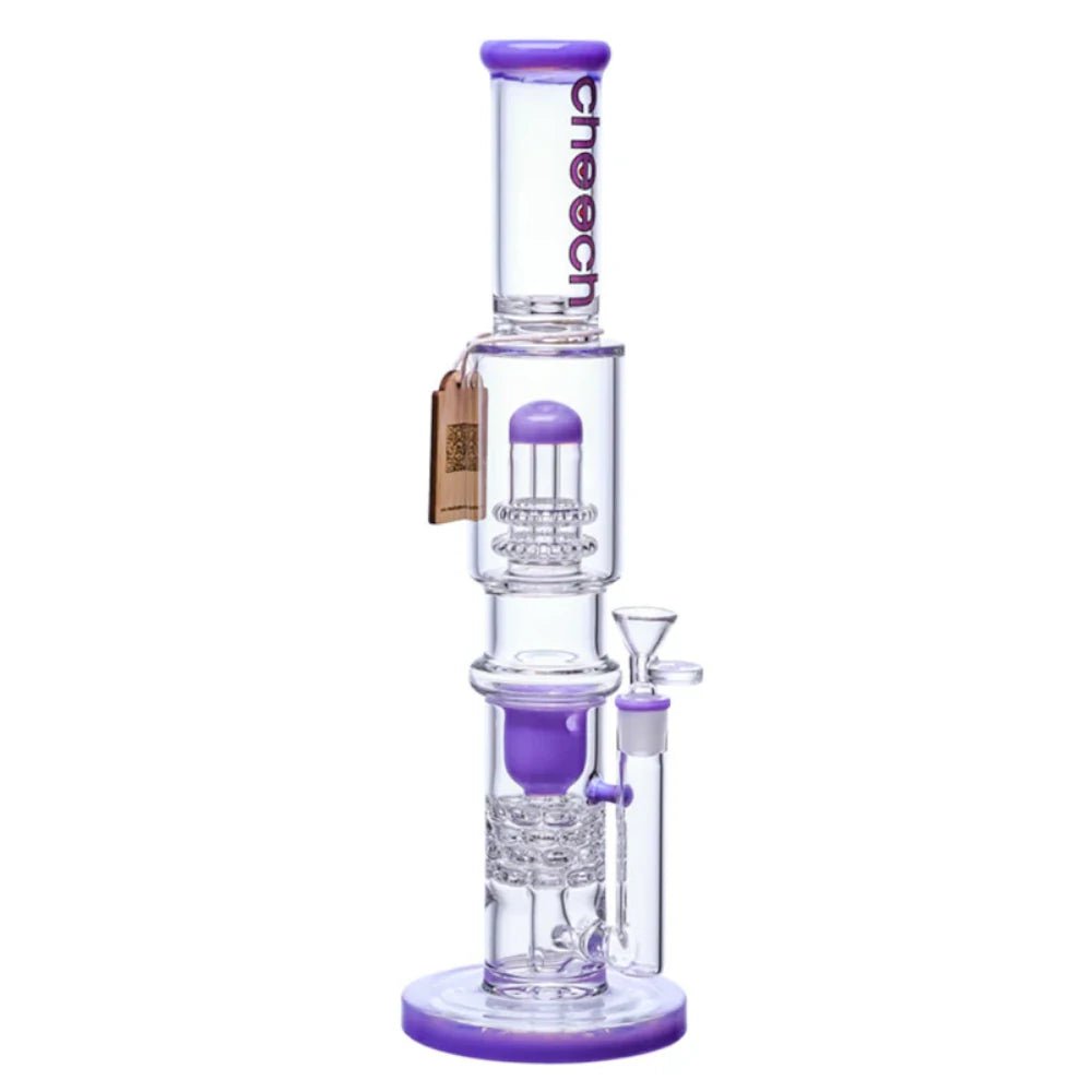 Cheech Glass Purple Shower Head Recycler Bong