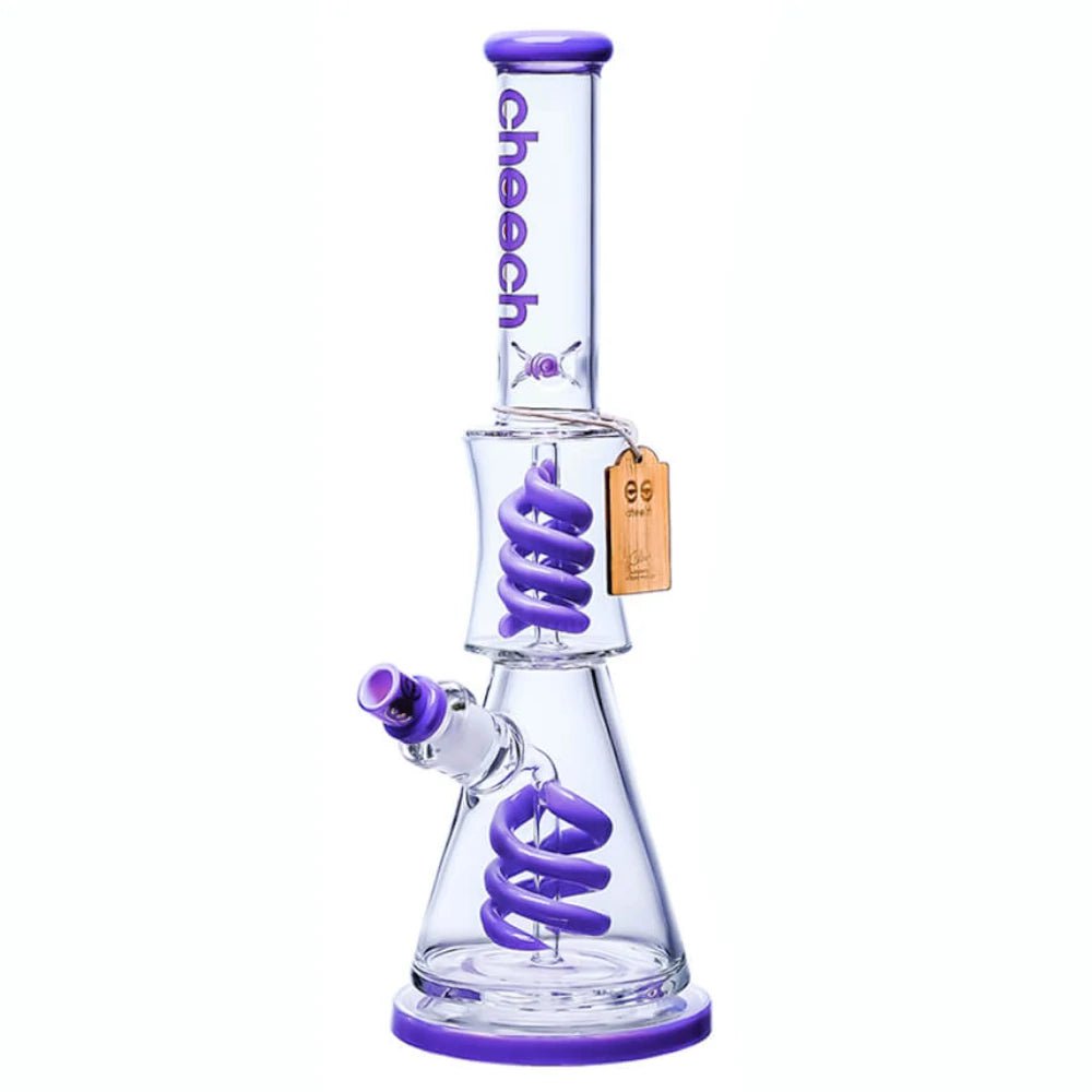 Cheech Glass Purple Swirl Spin Up Water Pipe