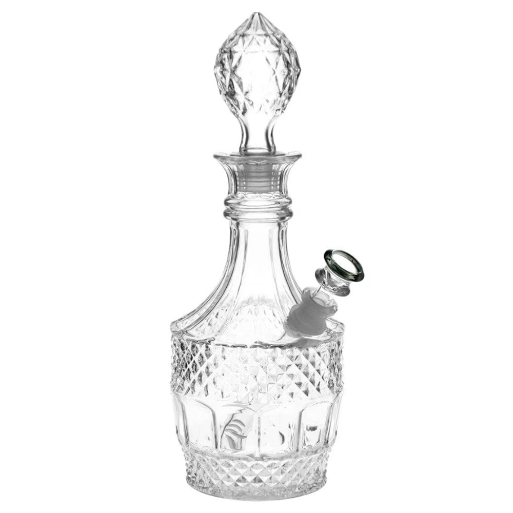 Fat Buddha Glass Vintage Crystal Decanter Bong