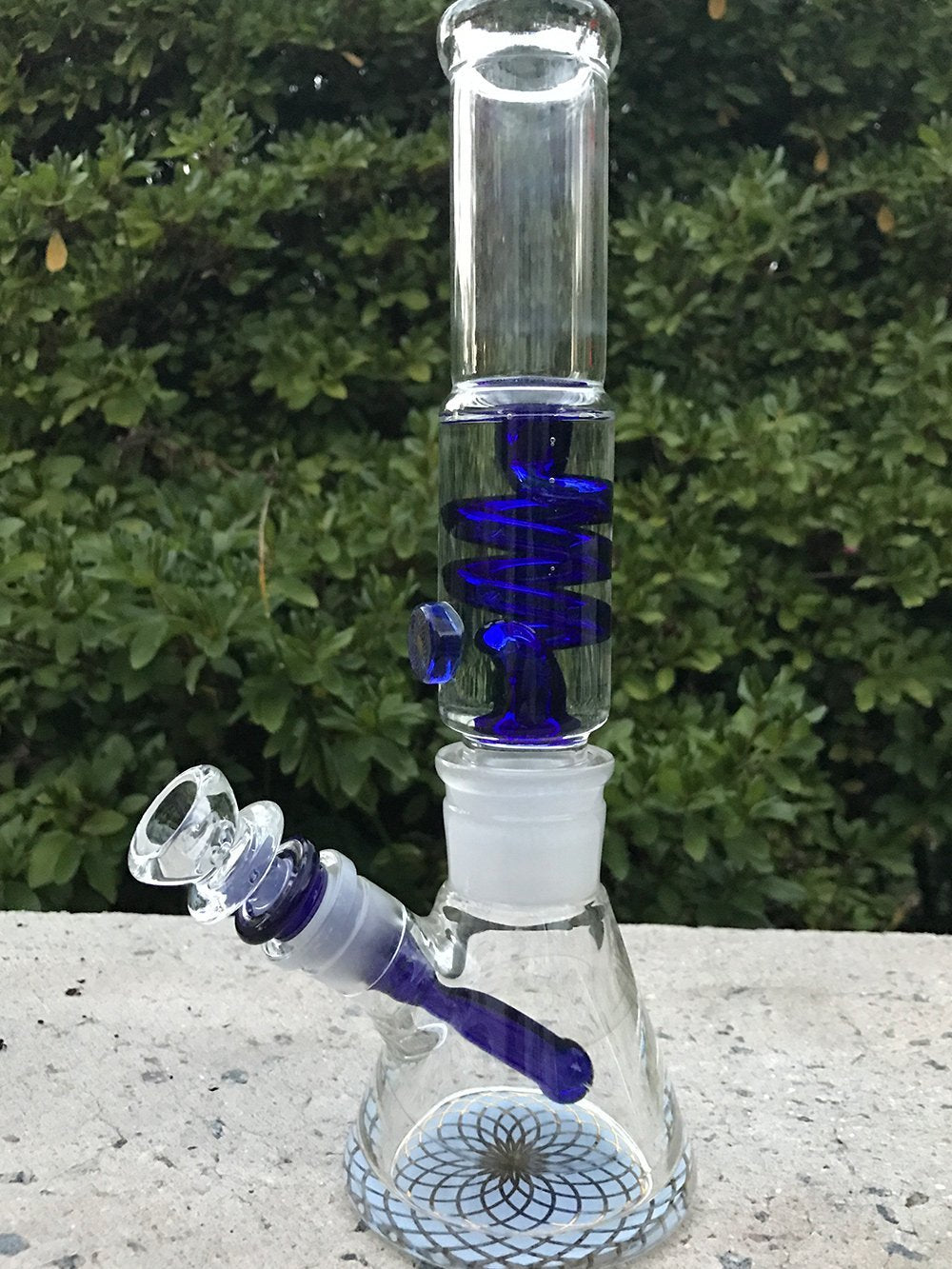 Freezable Blue Glass Bong