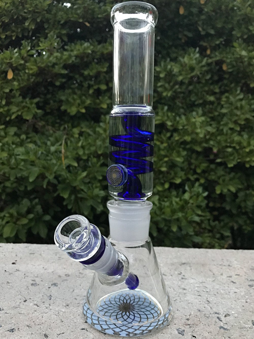 Freezable Blue Glass Bong