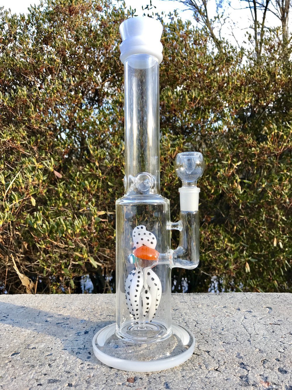 White Octopus Glass Bong