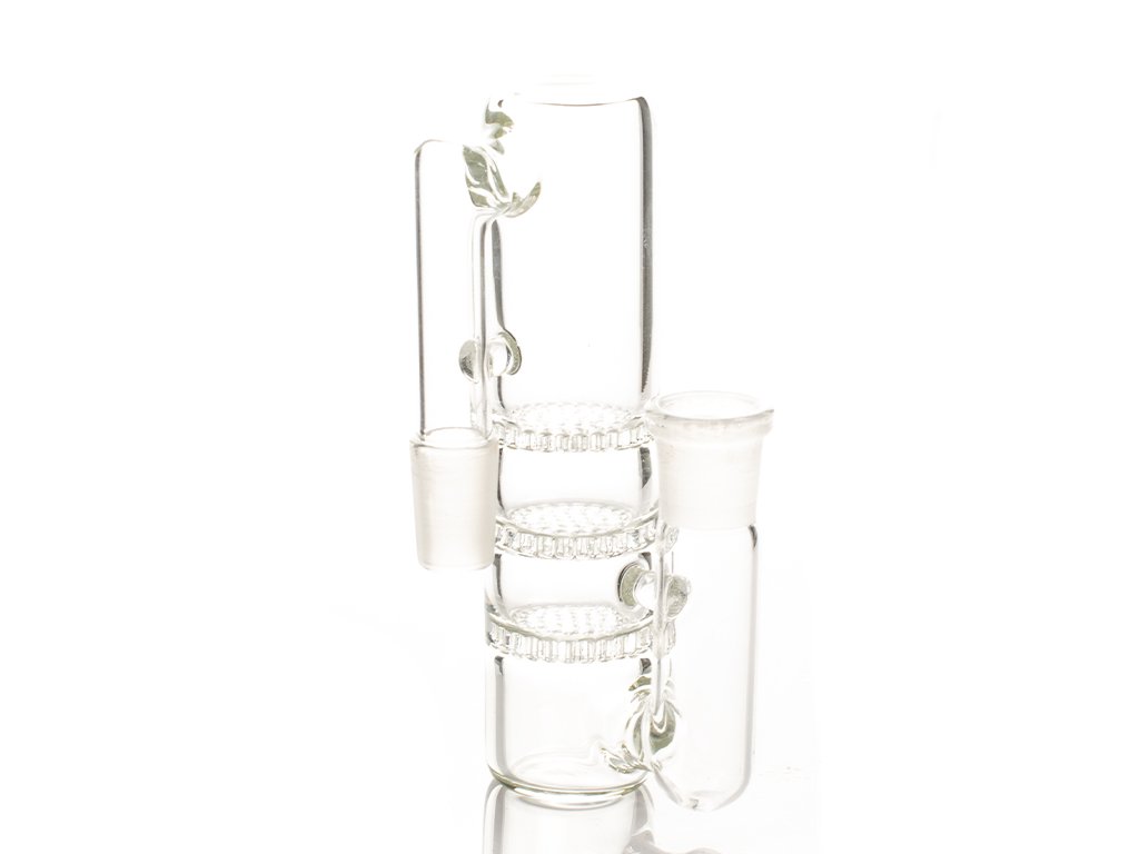 18mm Triple Perc Ash Catcher Fat Buddha Glass