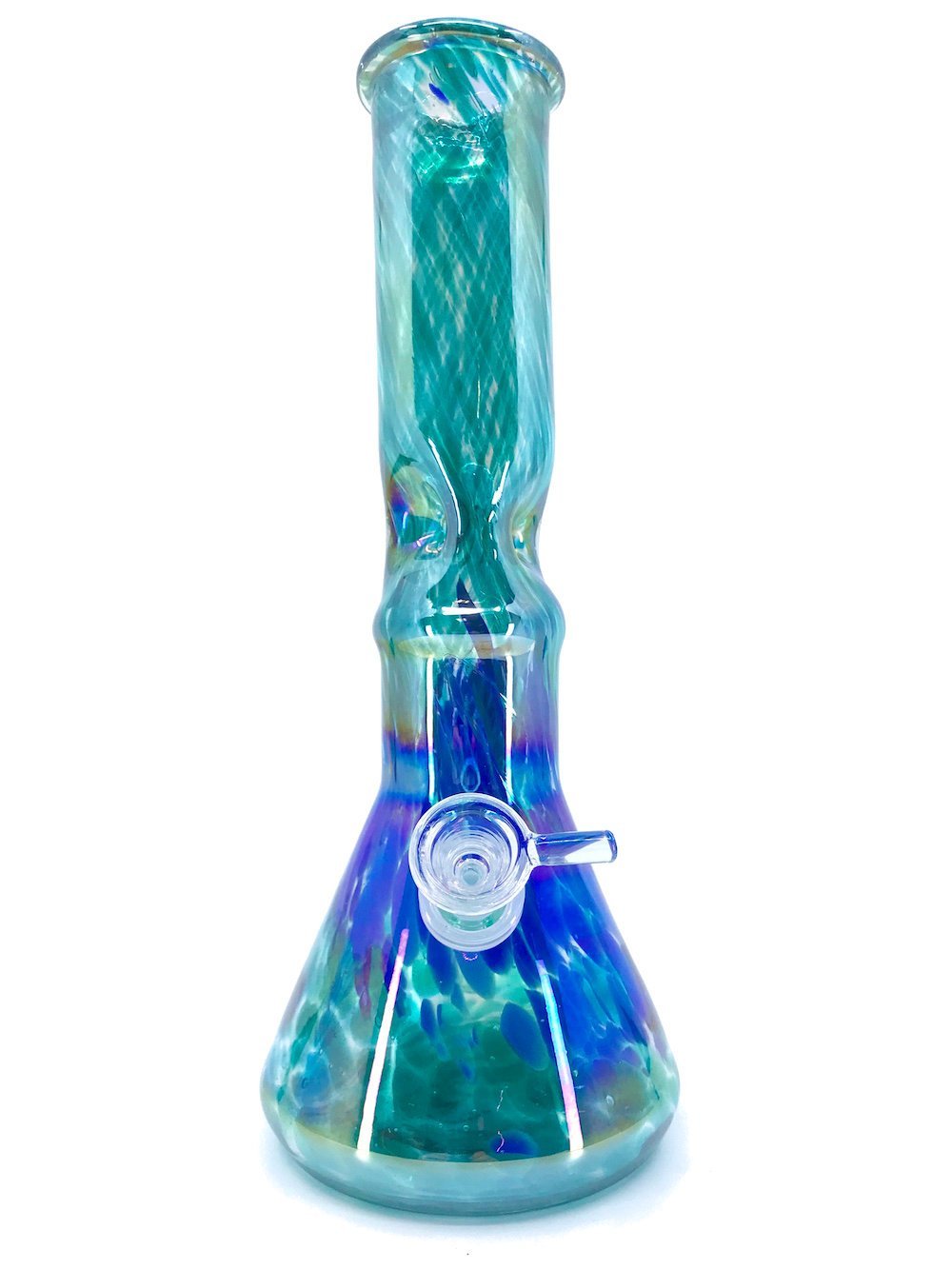 Colorful Beaker Bong w/Ice Catcher