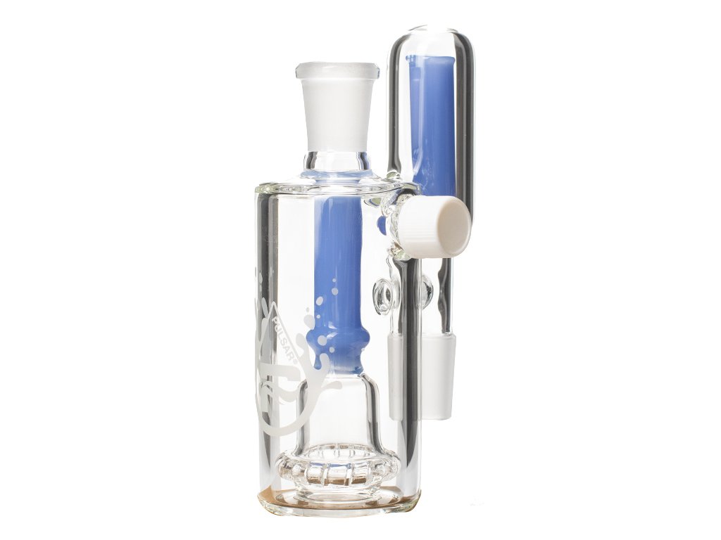 Blue 14mm 90° Ash Catcher Fat Buddha Glass