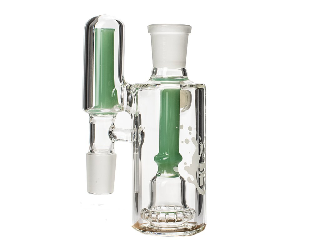 Green 18mm 90° Ash Catcher Fat Buddha Glass