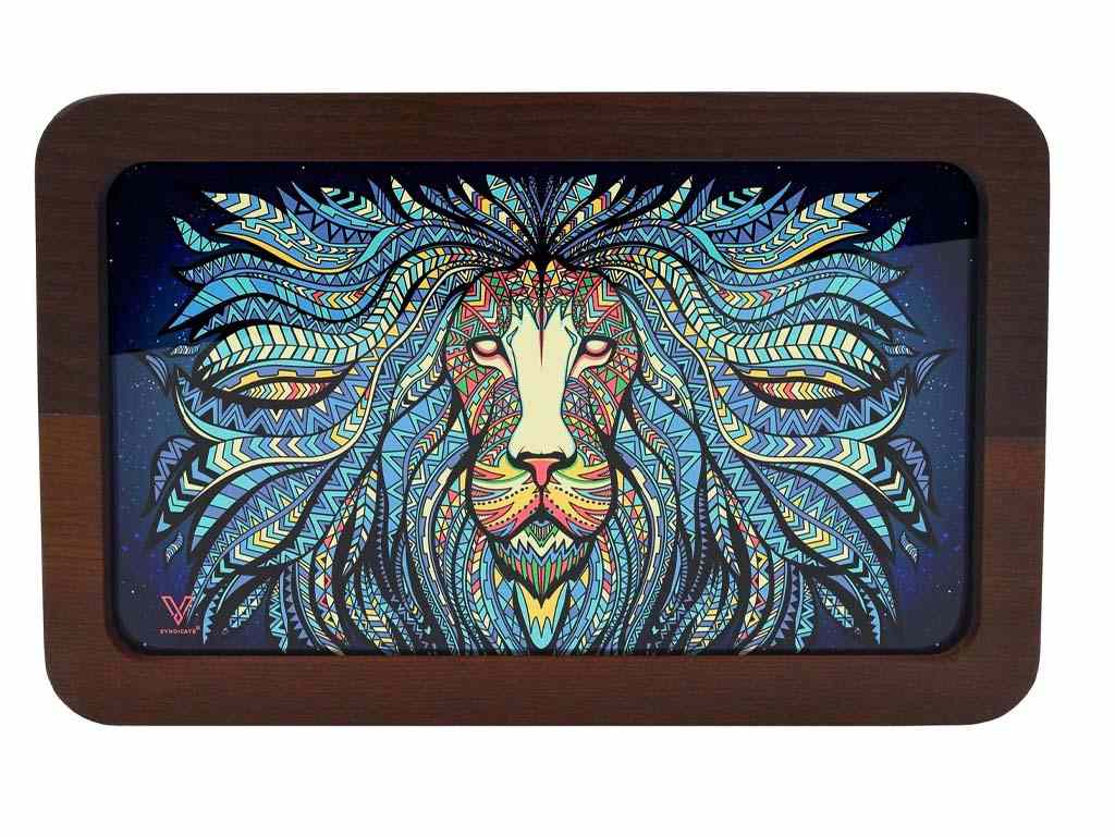 3D Tribal Lion Tray Fat Buddha Glass