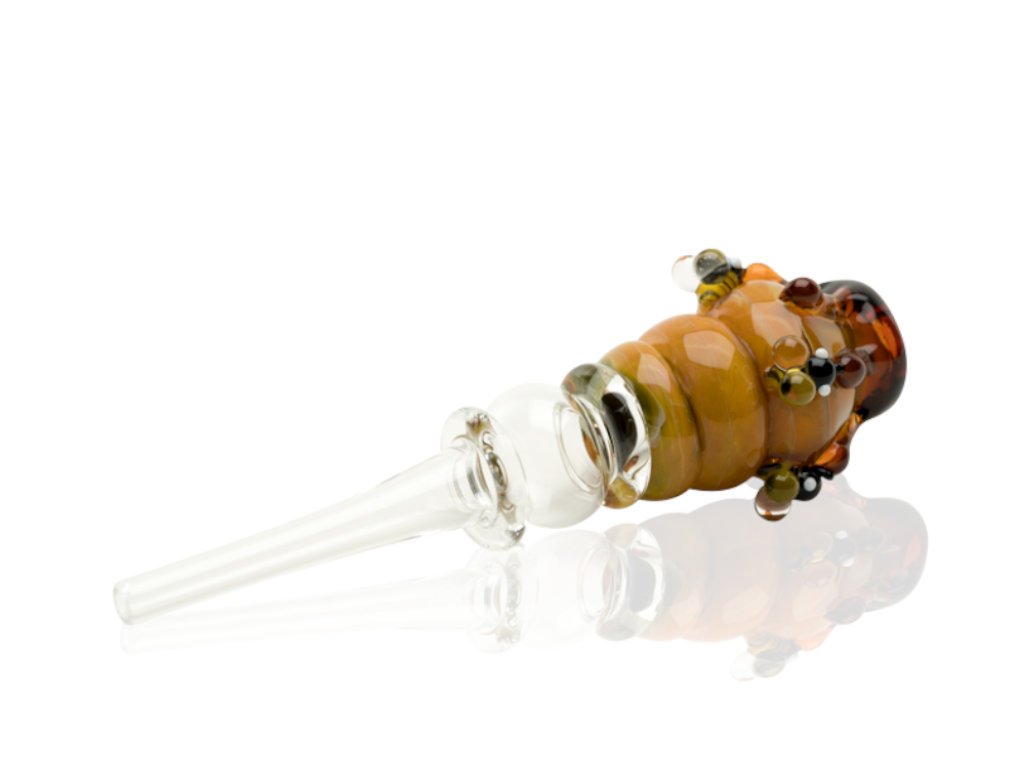 Beehive Honey Straw Fat Buddha Glass