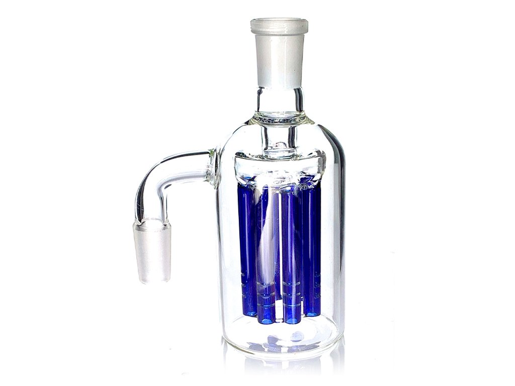 Blue 14mm 90° Ash Catcher Fat Buddha Glass