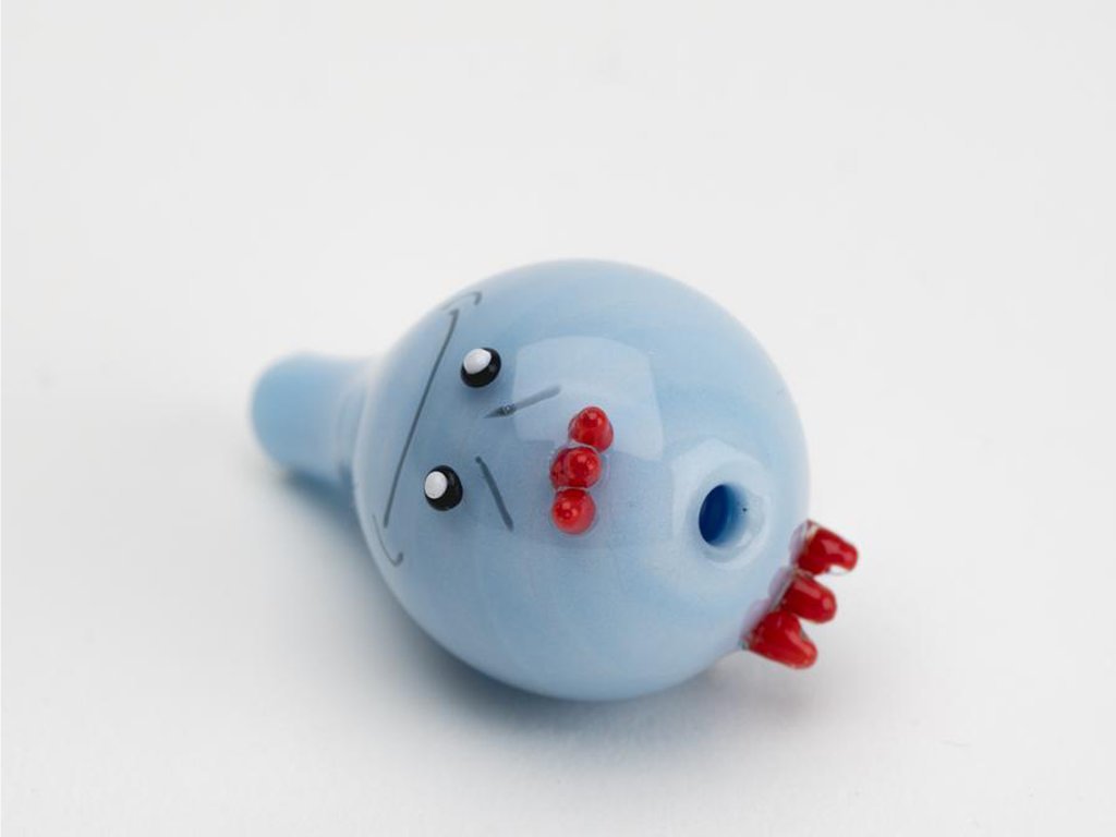 Blue Twins Bubble Carb Cap Fat Buddha Glass