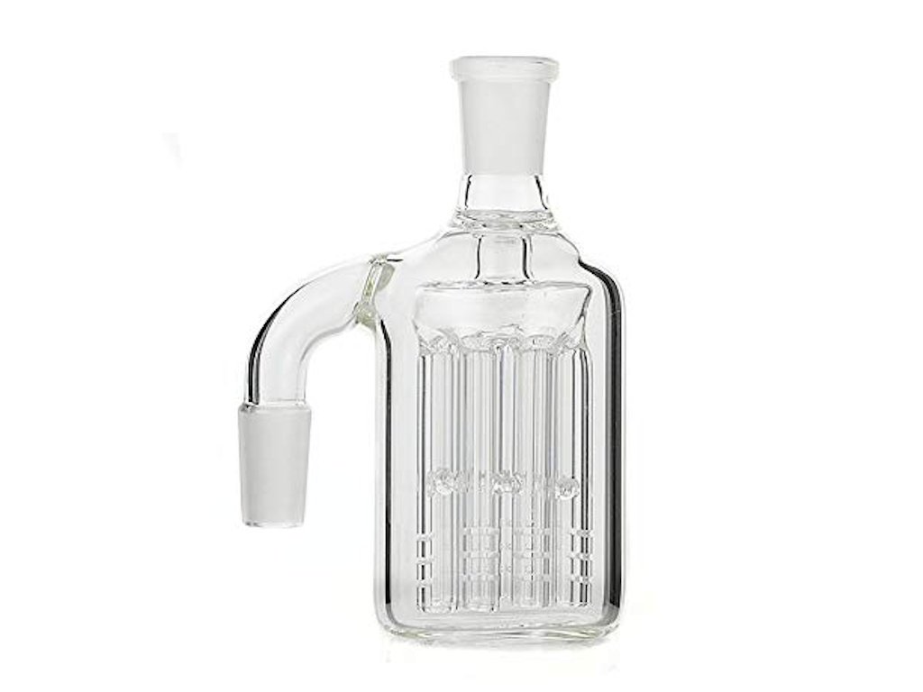 White 14mm 90° Ash Catcher Fat Buddha Glass