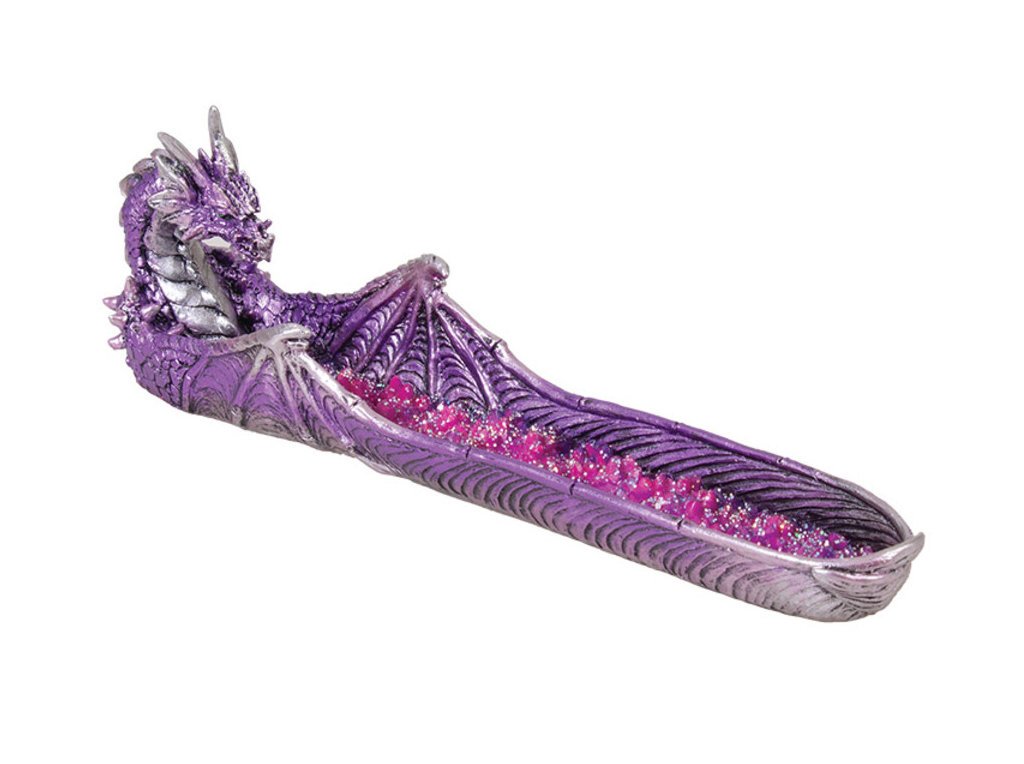 Dragon Incense Holder Fat Buddha Glass
