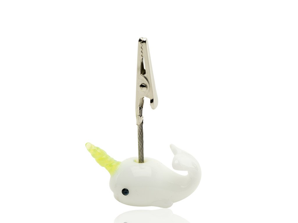 Narwhal Roach Clip Fat Buddha Glass