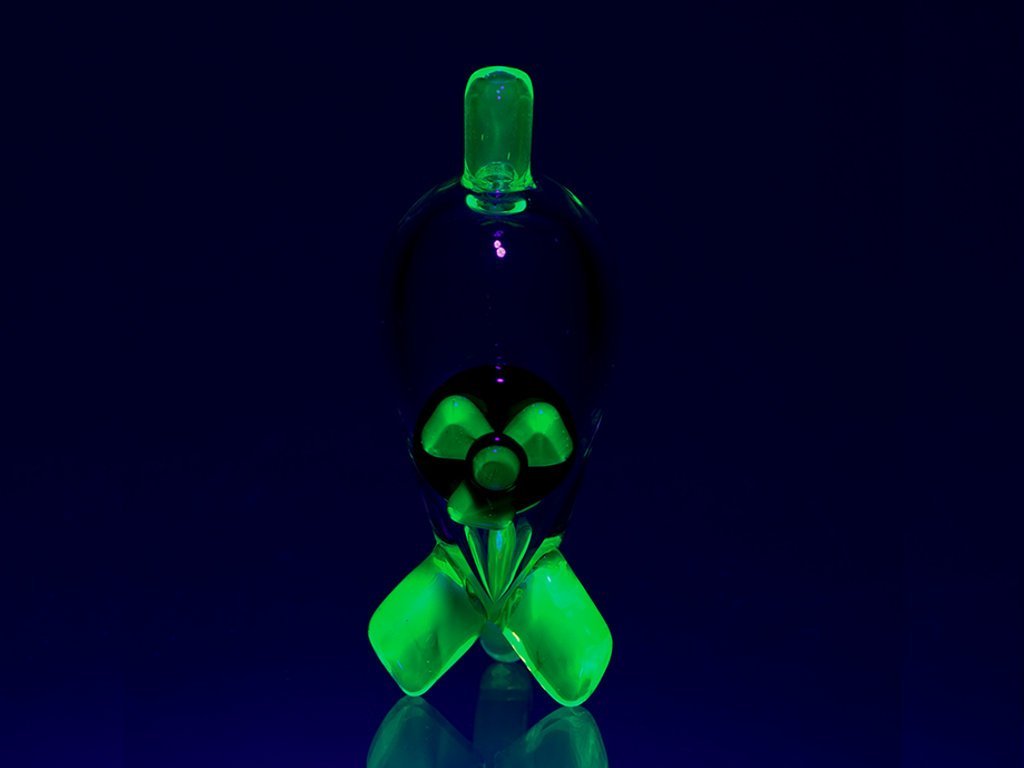 UV Radioactive Bomb Bubble Cap Fat Buddha Glass