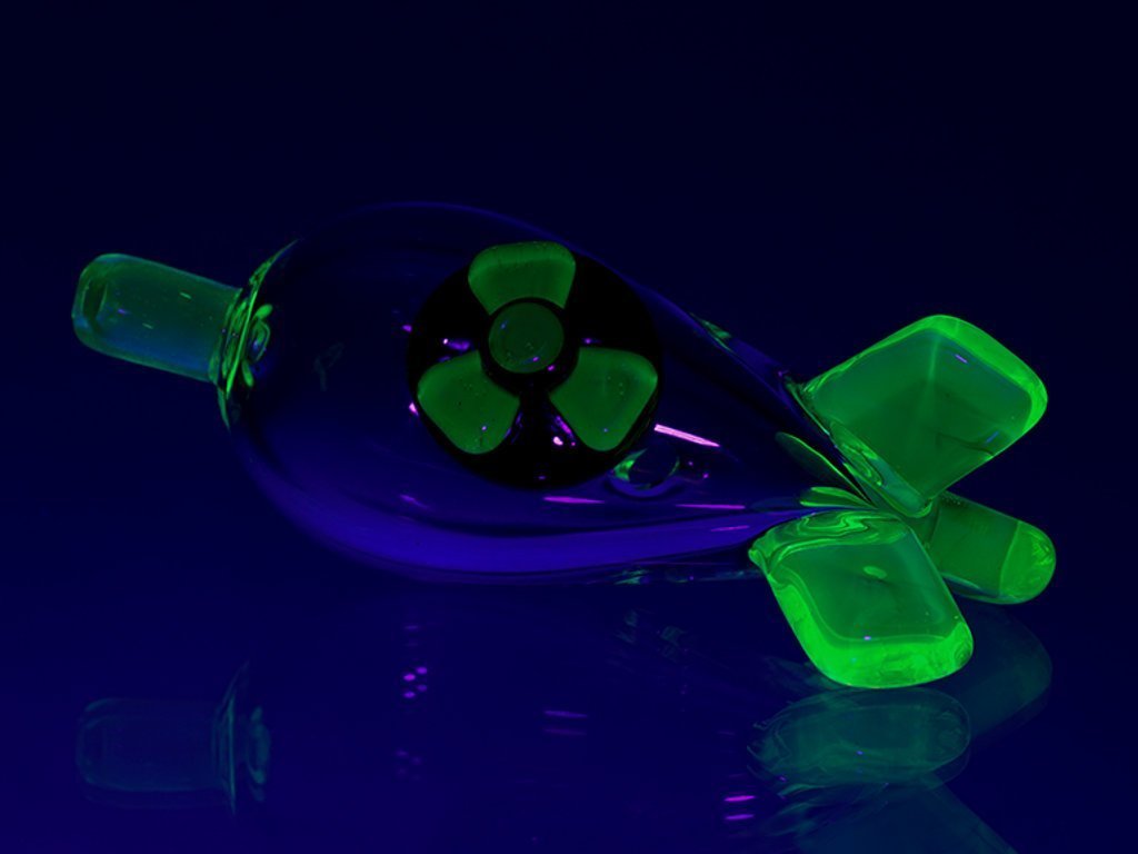 UV Radioactive Bomb Bubble Cap Fat Buddha Glass