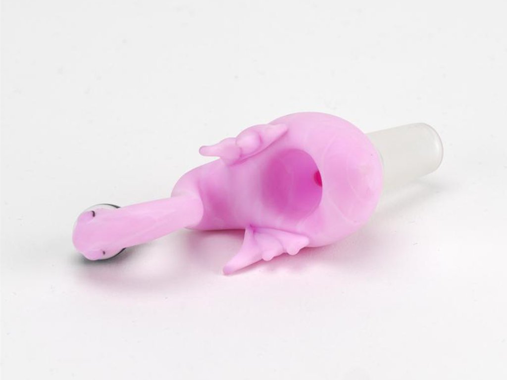 Pink Flamingo Bowl Fat Buddha Glass