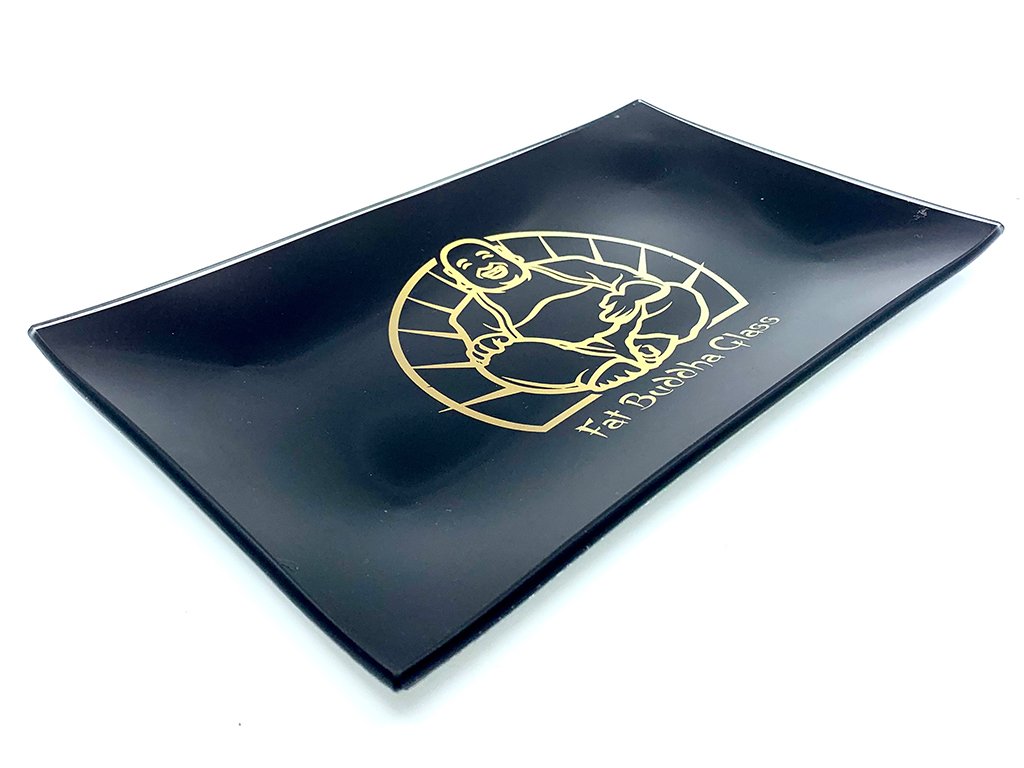Single Buddha Glass Rolling Tray Fat Buddha Glass