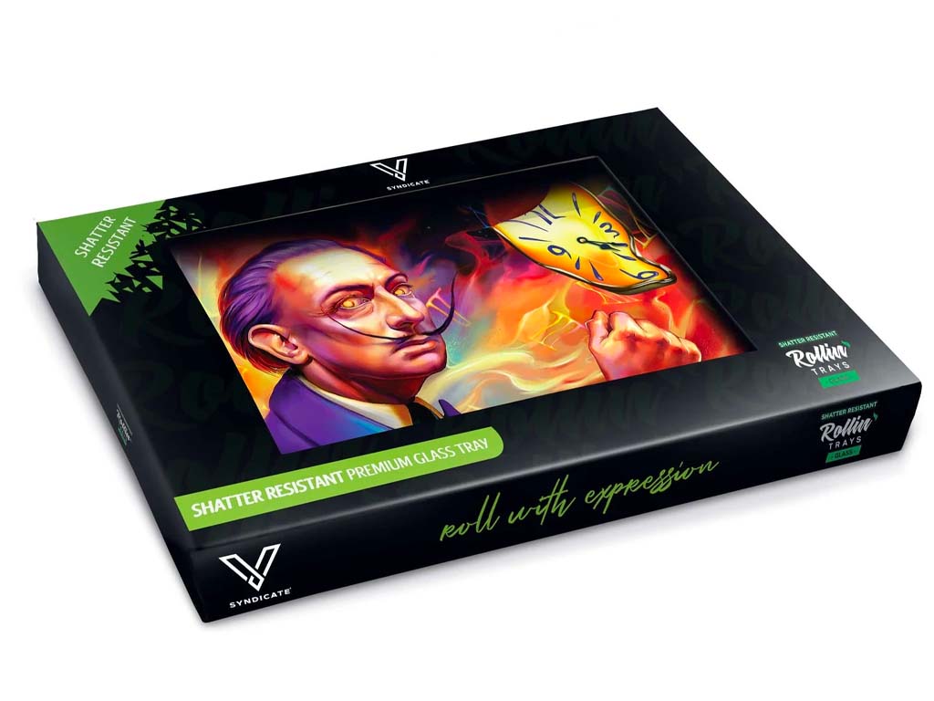 Dalirious Glass Rolling Tray Fat Buddha Glass