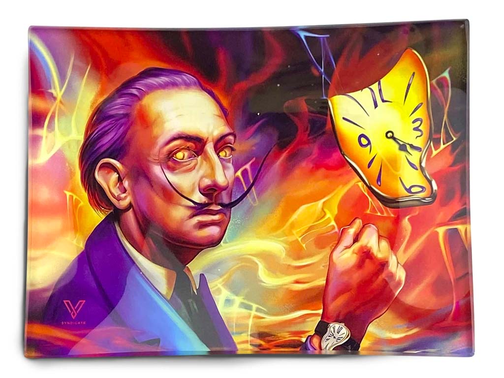 Dalirious Glass Rolling Tray Fat Buddha Glass