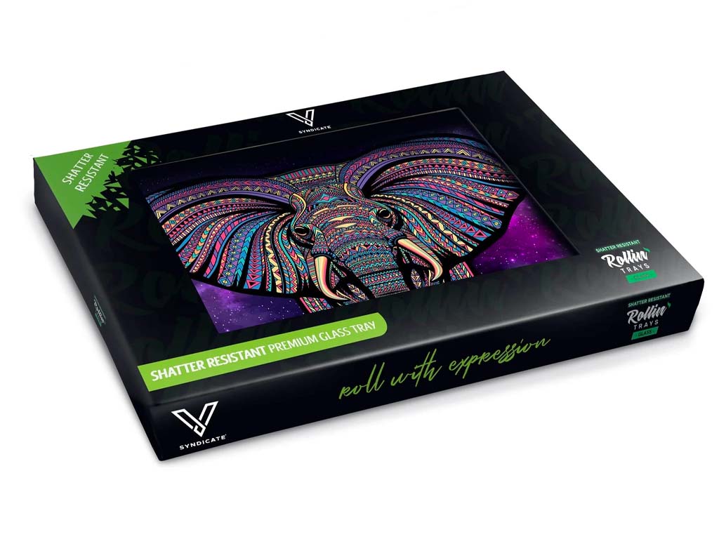 Elephant Glass Rolling Tray Fat Buddha Glass