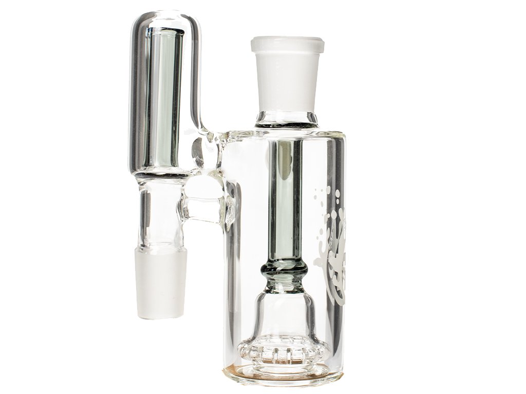 White 18mm 90° Ash Catcher Fat Buddha Glass