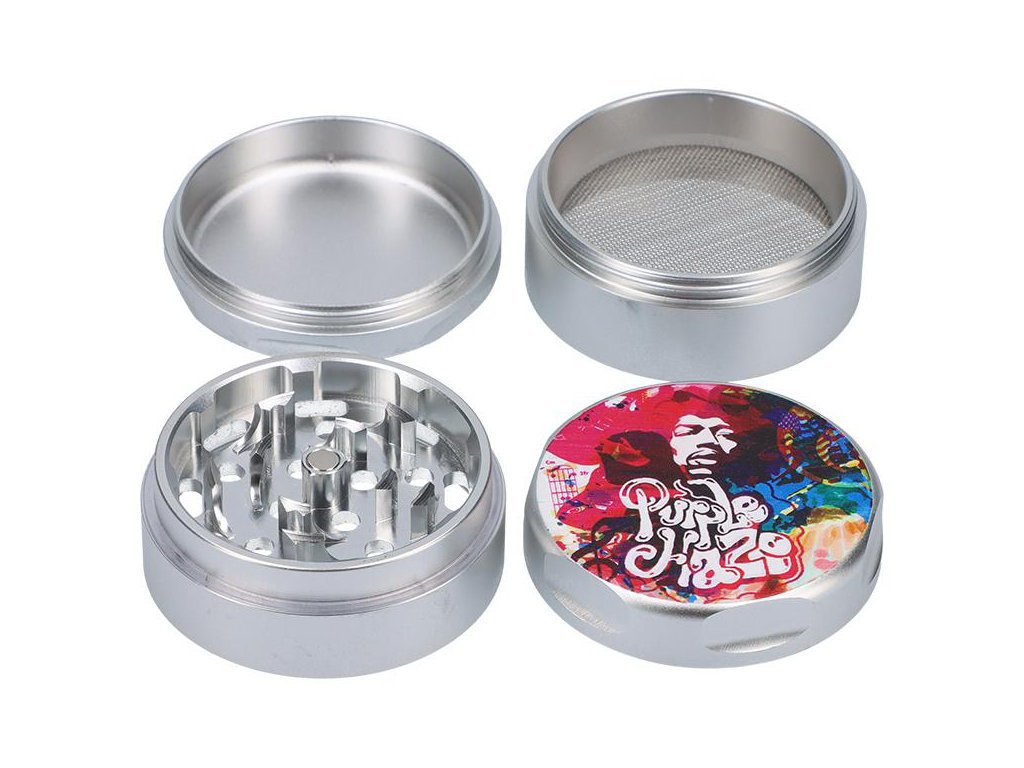 Jimi Hendrix 4PC Grinder Fat Buddha Glass