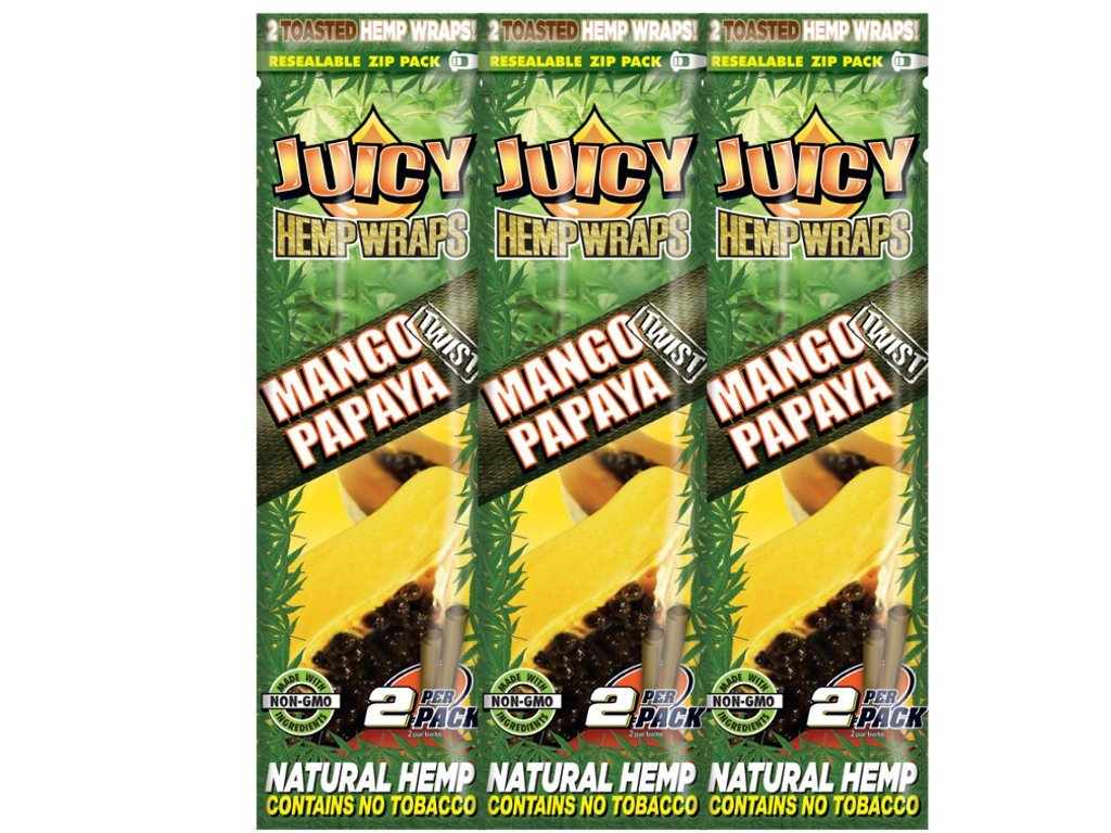 Juicy Hemp Wraps Accessories Juicy Hemp Wraps Mango Papaya 3 packs (6 wraps)