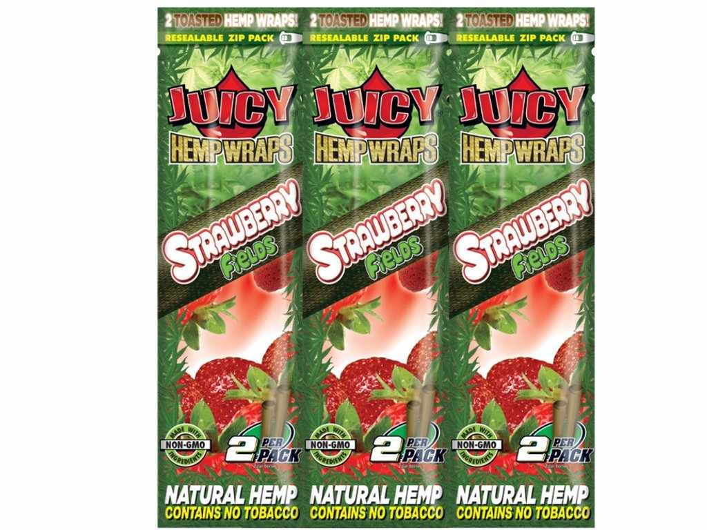 Juicy Hemp Wraps Accessories Juicy Hemp Wraps Strawberry Fields 3 packs (6 wraps)