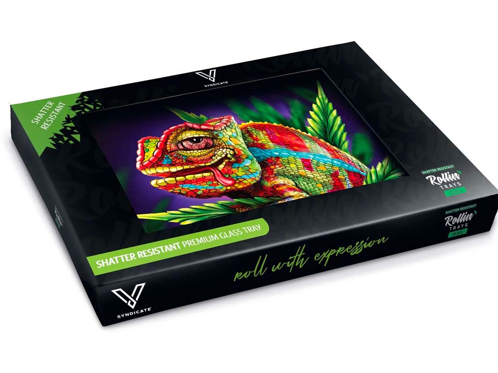 Glass Tray Cloud Chameleon Fat Buddha Glass