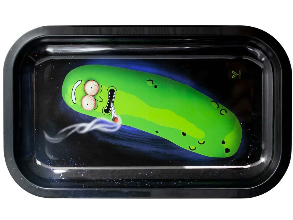 Pickle Rick Rolling Tray – 420 Pipes