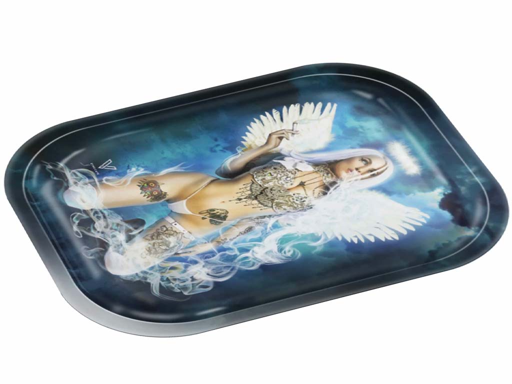 Metal Tray W33Dhead Fat Buddha Glass