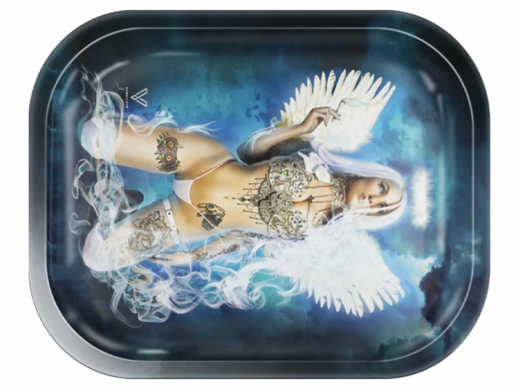 Metal Tray W33Dhead Fat Buddha Glass