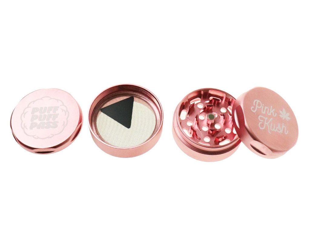 Pink Kush Grinder Fat Buddha Glass