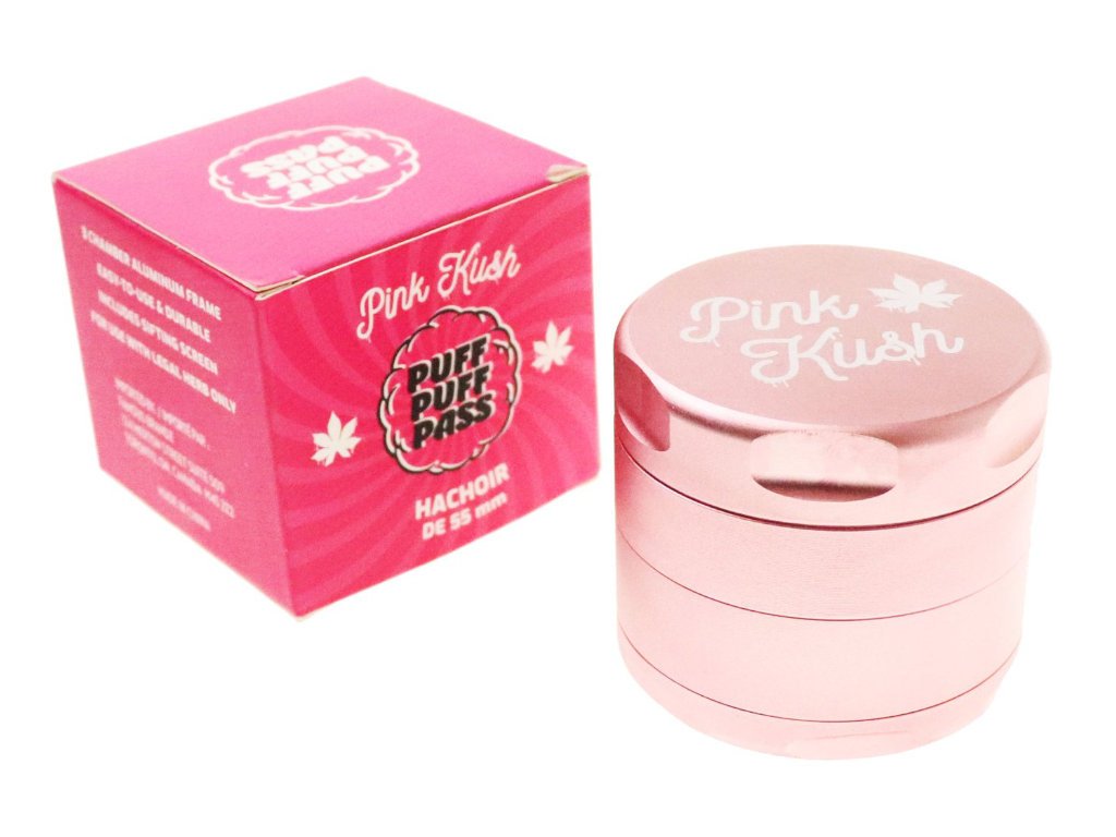 Pink Kush Grinder Fat Buddha Glass