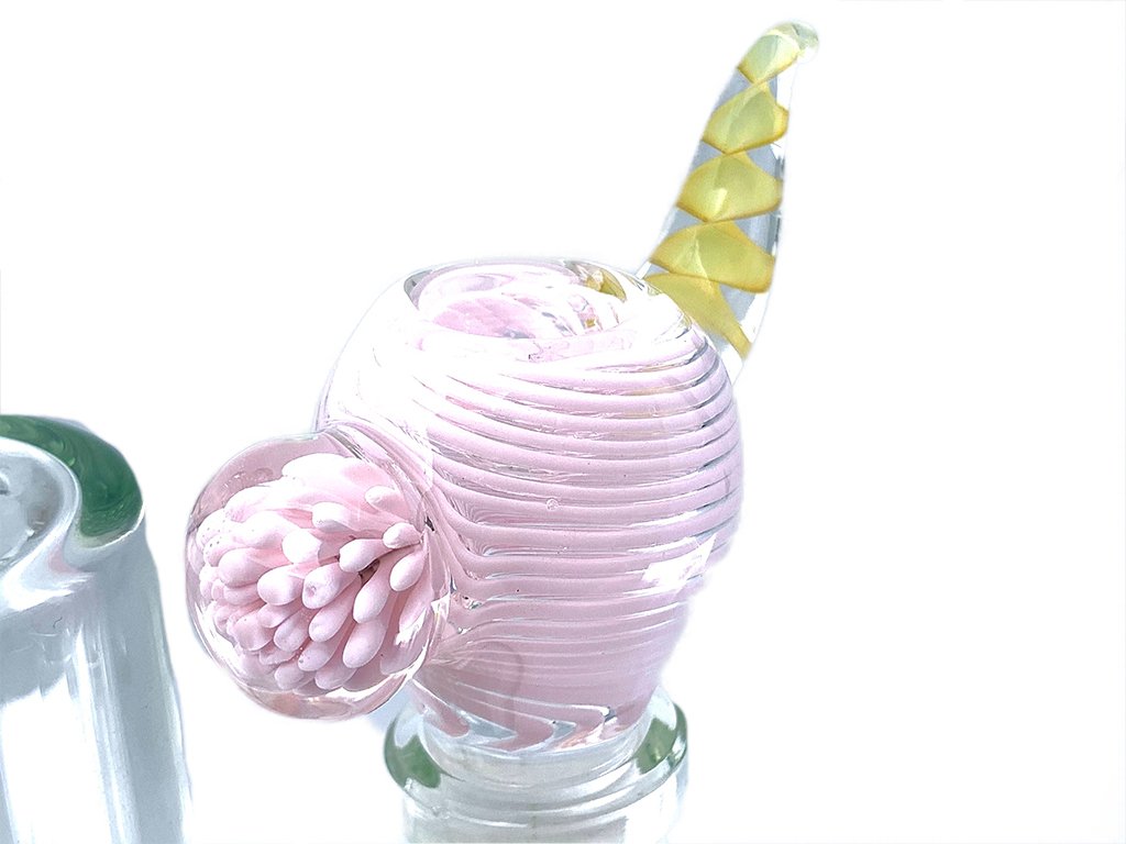 Pretty In Pink Glass Bowl Fat Buddha Glass