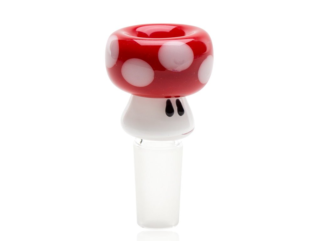 Red Mushroom Bowl Fat Buddha Glass