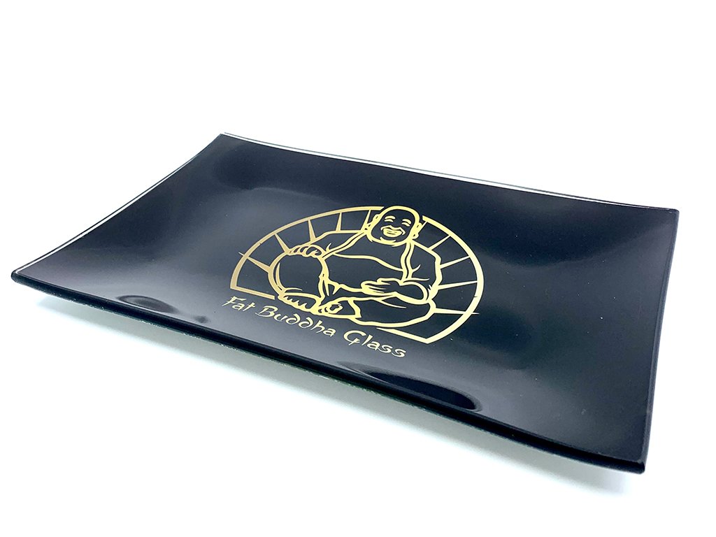 Single Buddha Glass Rolling Tray Fat Buddha Glass