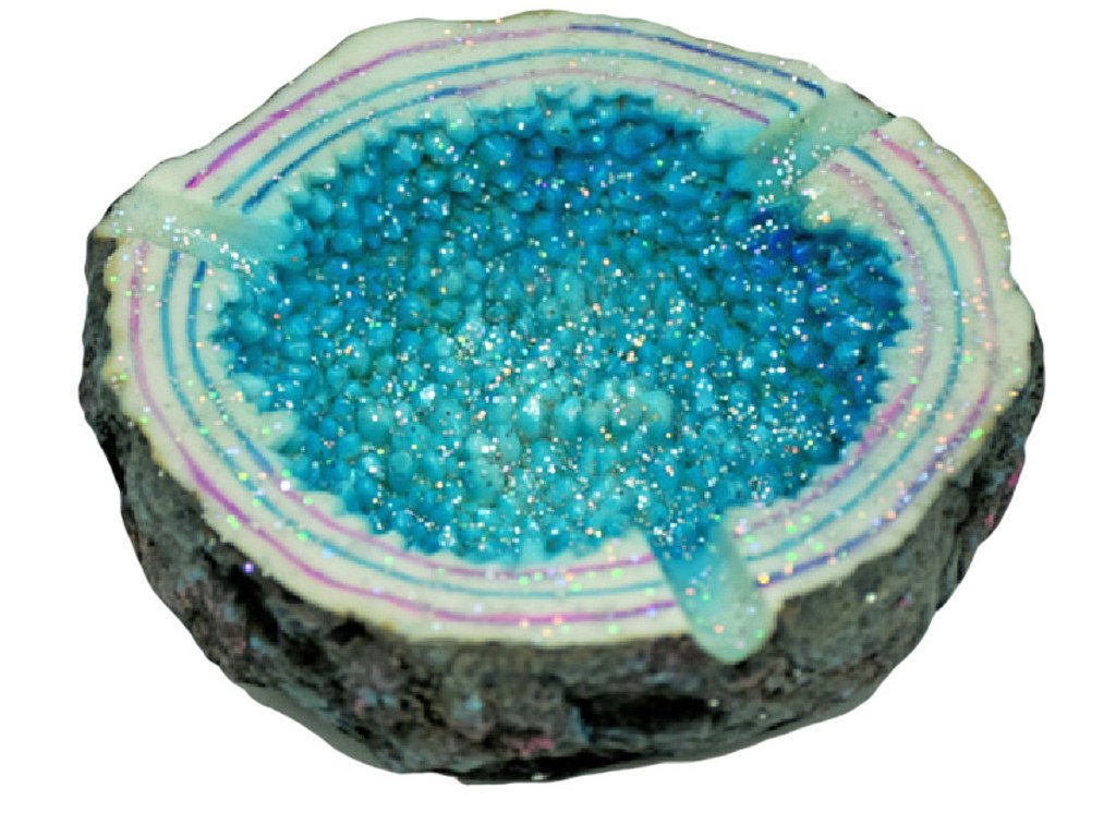Sparkling Geode Ashtray Fat Buddha Glass