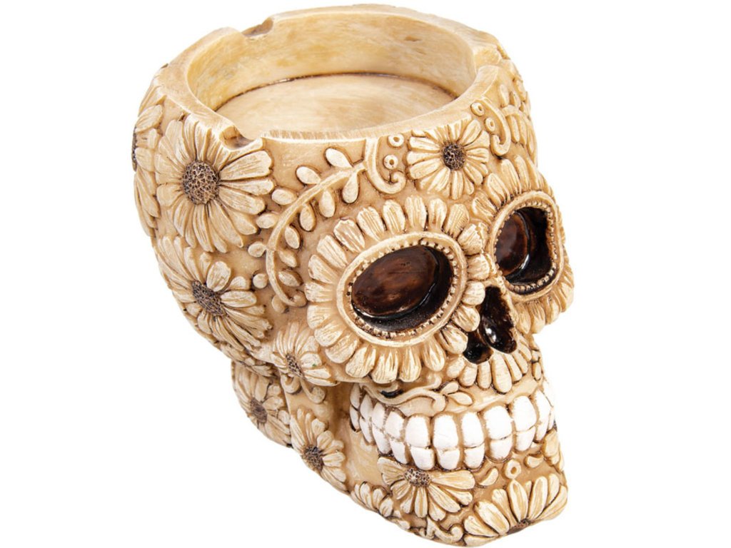 Sugar Skull Ashtray Fujima Fat Buddha Glass