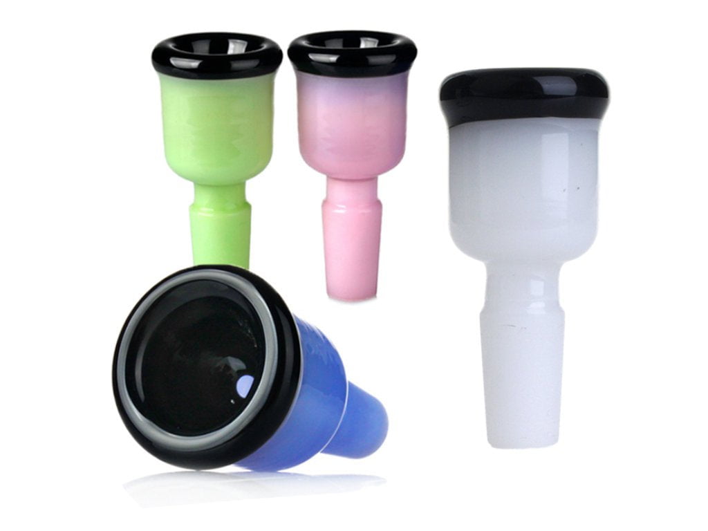 Fat Buddha Glass Accessories White Colorful 14mm Bowl