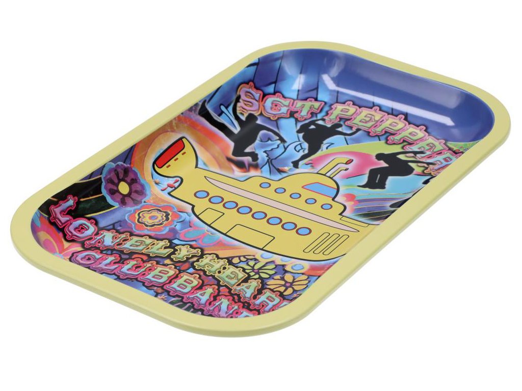 Yellow Submarine Rolling Tray Fat Buddha Glass