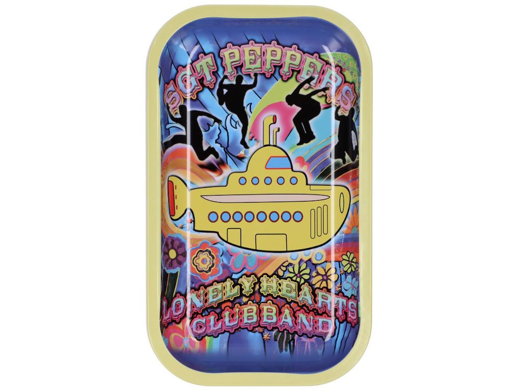 Yellow Submarine Rolling Tray Fat Buddha Glass