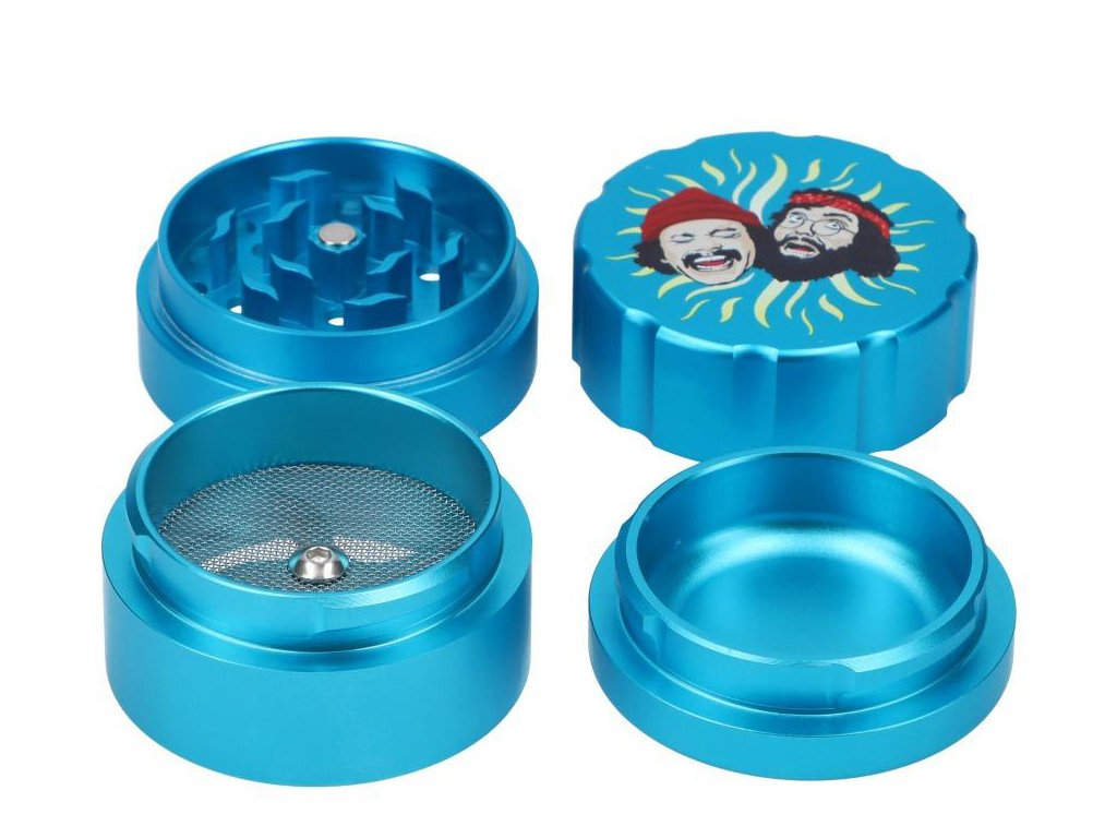 Aqua Cheech Chong Grinder Fat Buddha Glass