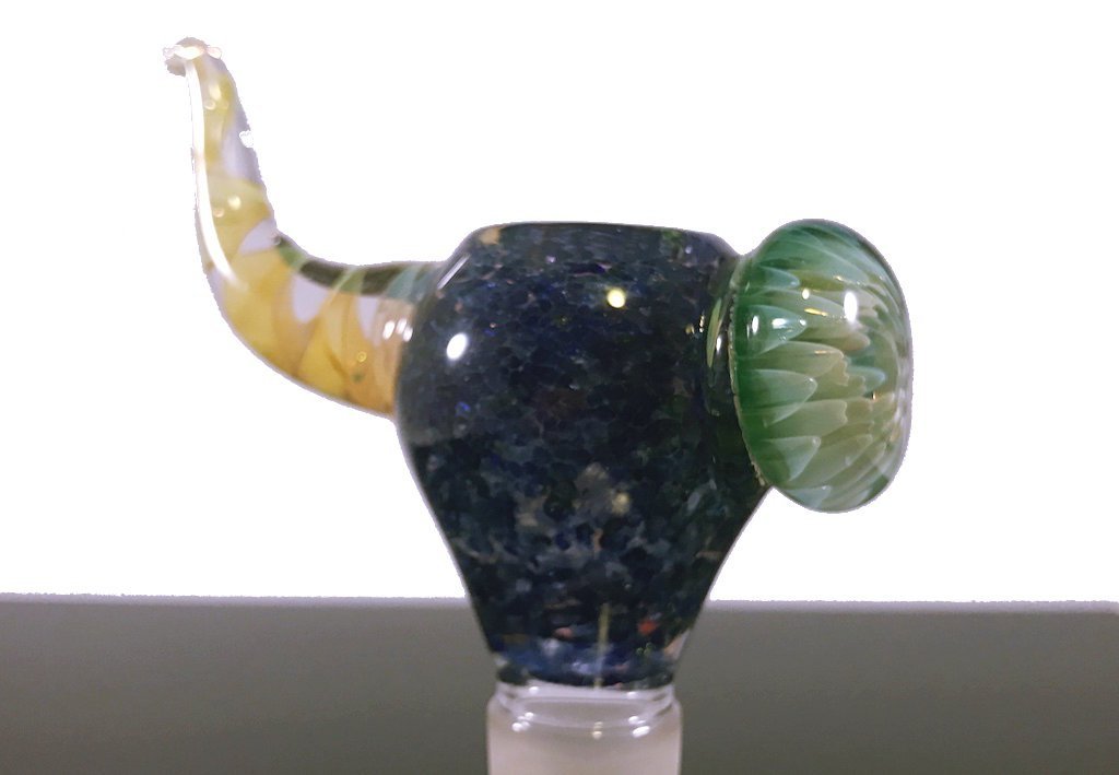 Blue Glass Bowl Fat Buddha Glass