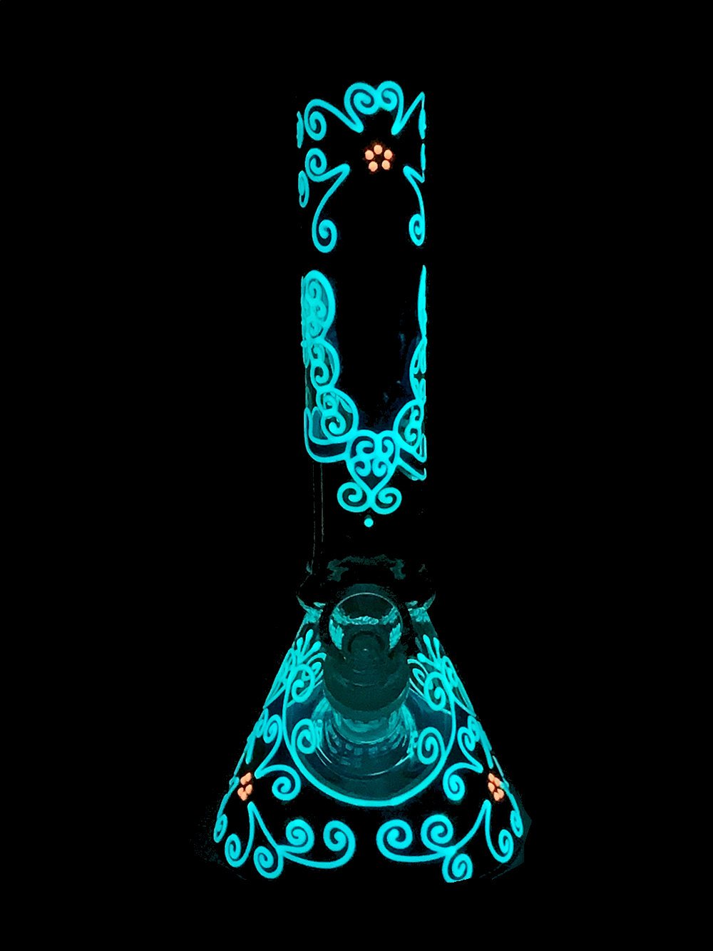 Glow In The Dark Flower Bong Fat Buddha Glass