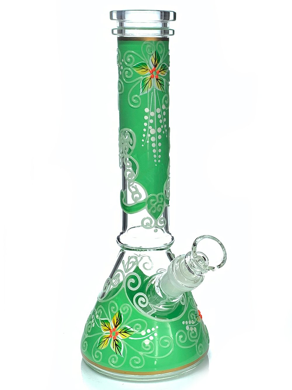 Glow In The Dark Flower Bong Fat Buddha Glass