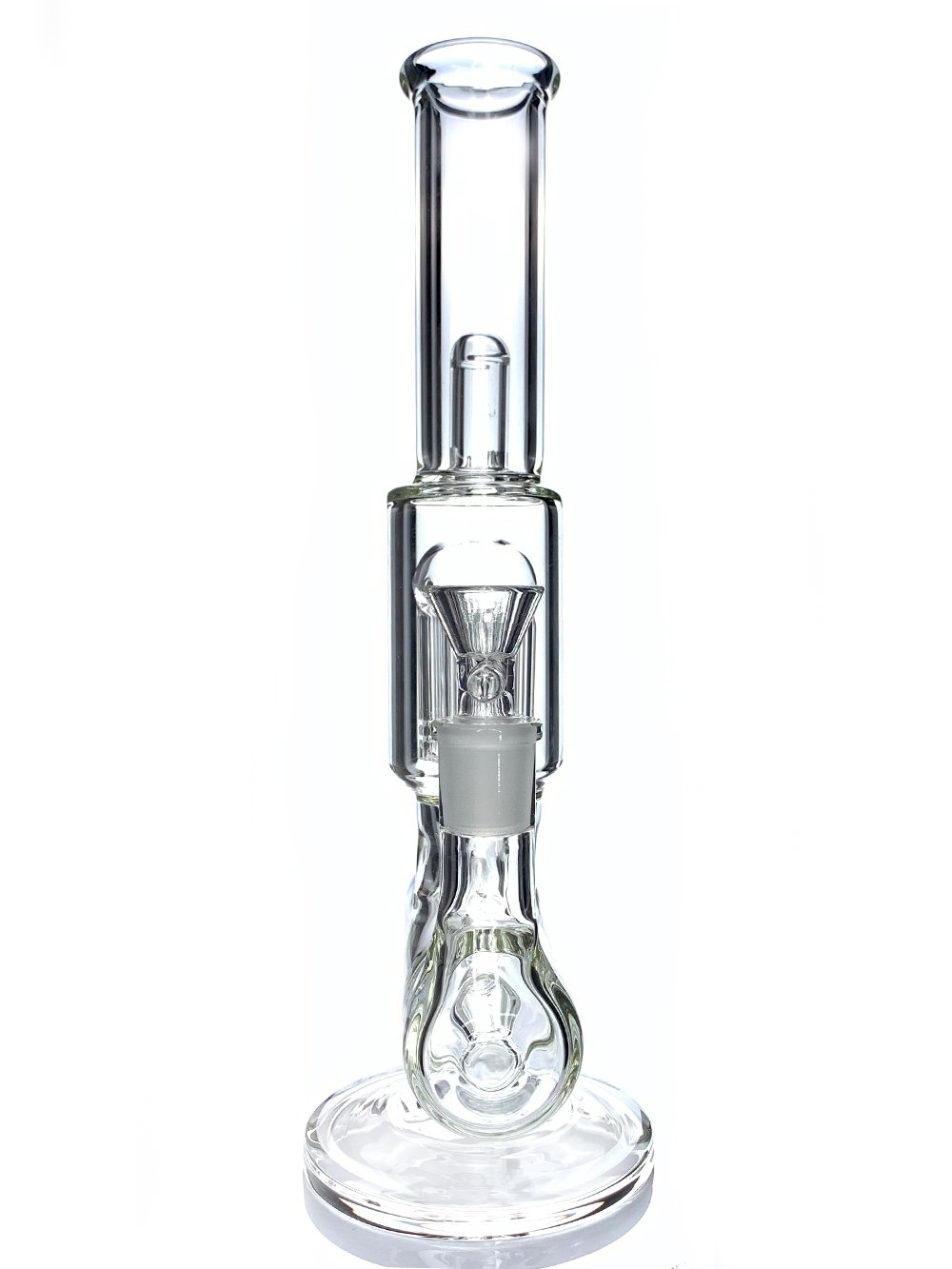 Inline Triple Perc Bong Fat Buddha Glass