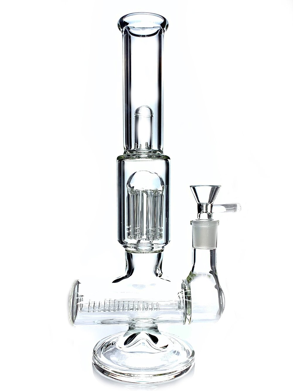 Inline Triple Perc Bong Fat Buddha Glass