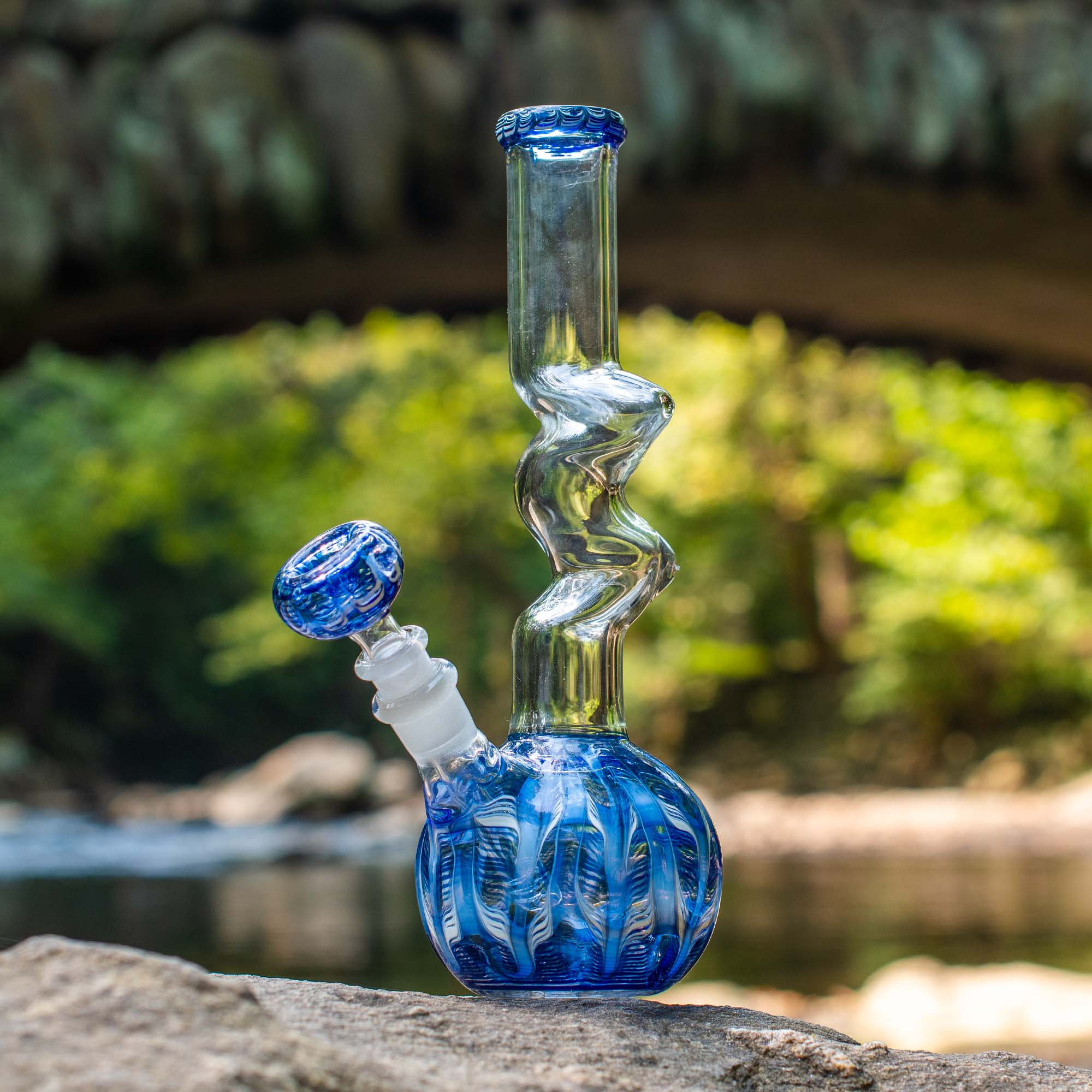 Zig Zag Bong Fat Buddha Glass
