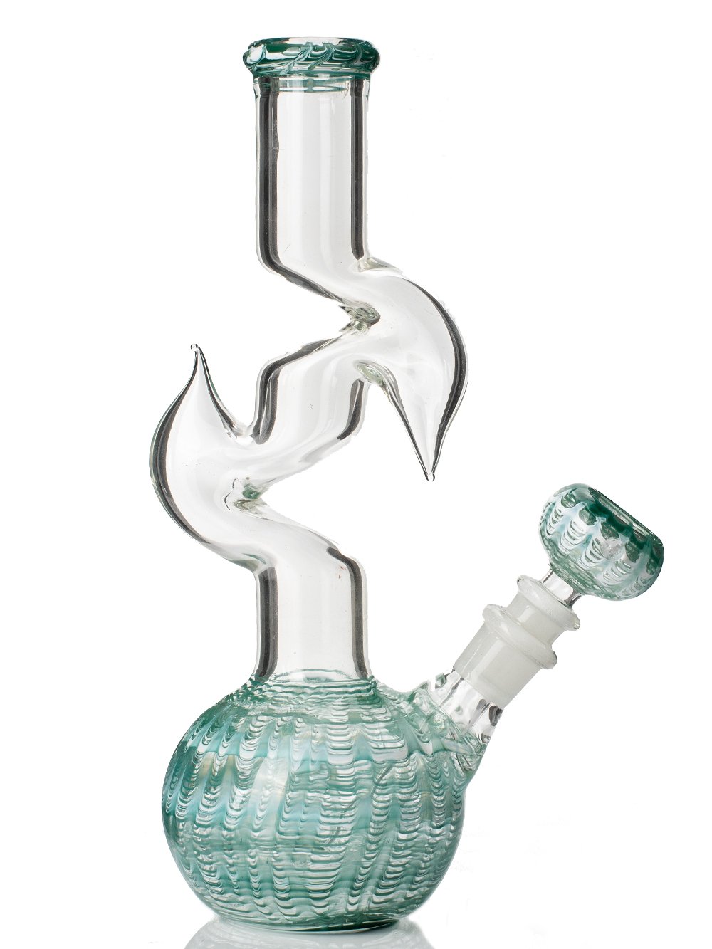 Zig Zag Handle Bong Fat Buddha Glass